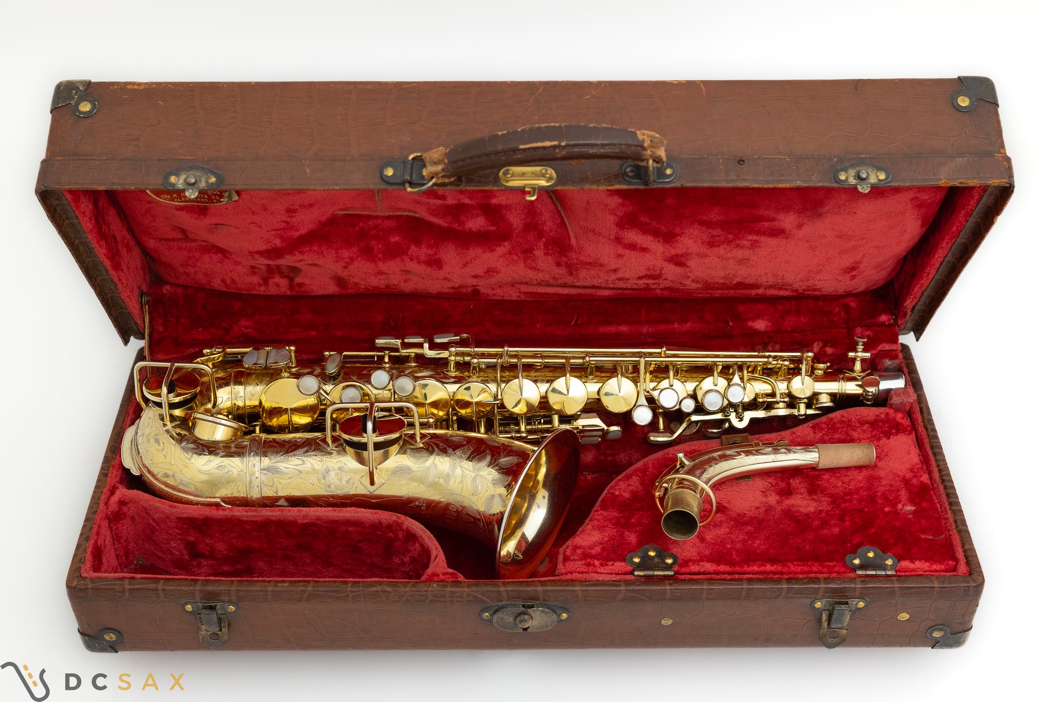 Rare 1929 King Voll-True "King De Luxe" Alto Saxophone, Gold Plated, Full Pearls, Elaborate Engraving, Video