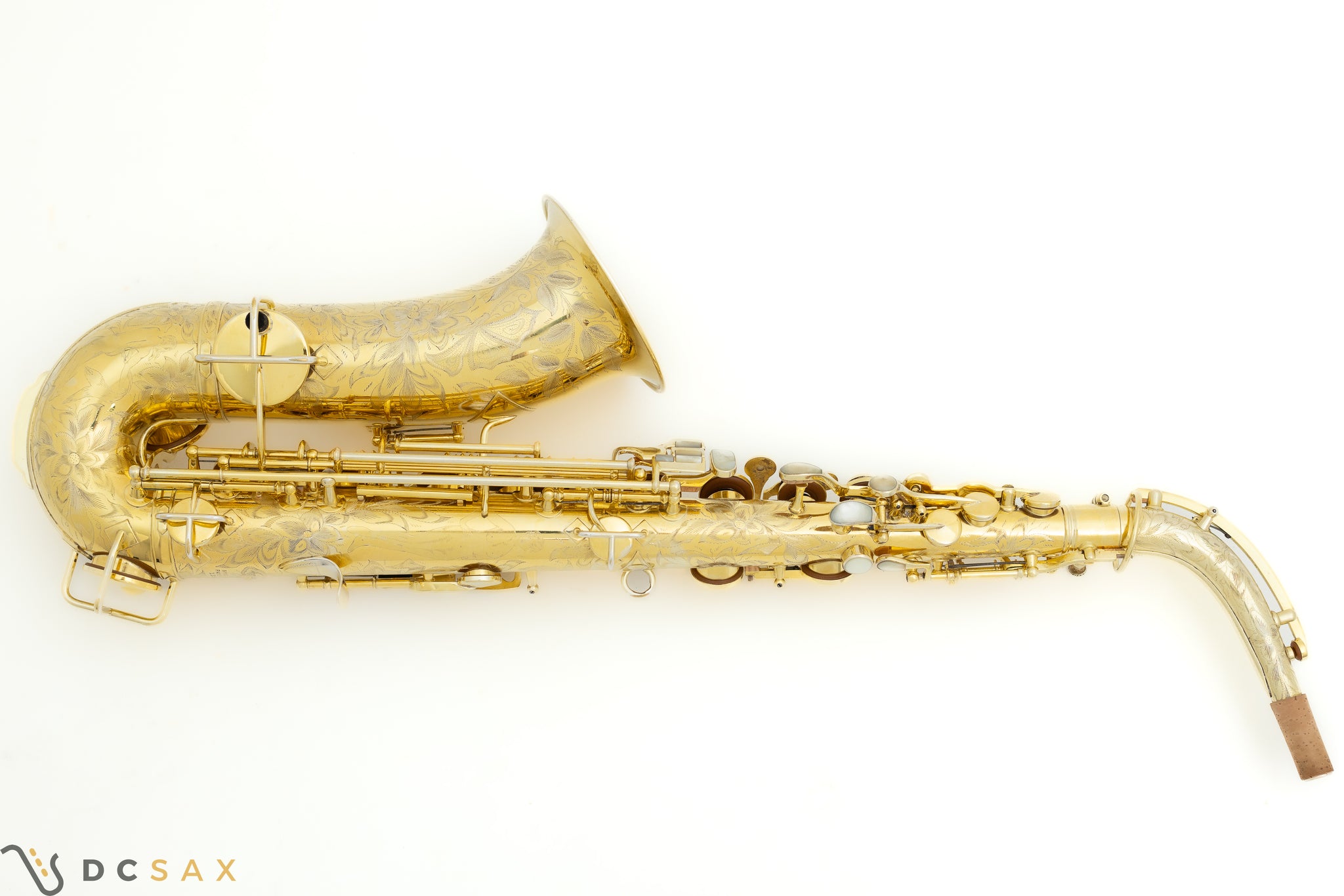 Rare 1929 King Voll-True "King De Luxe" Alto Saxophone, Gold Plated, Full Pearls, Elaborate Engraving, Video