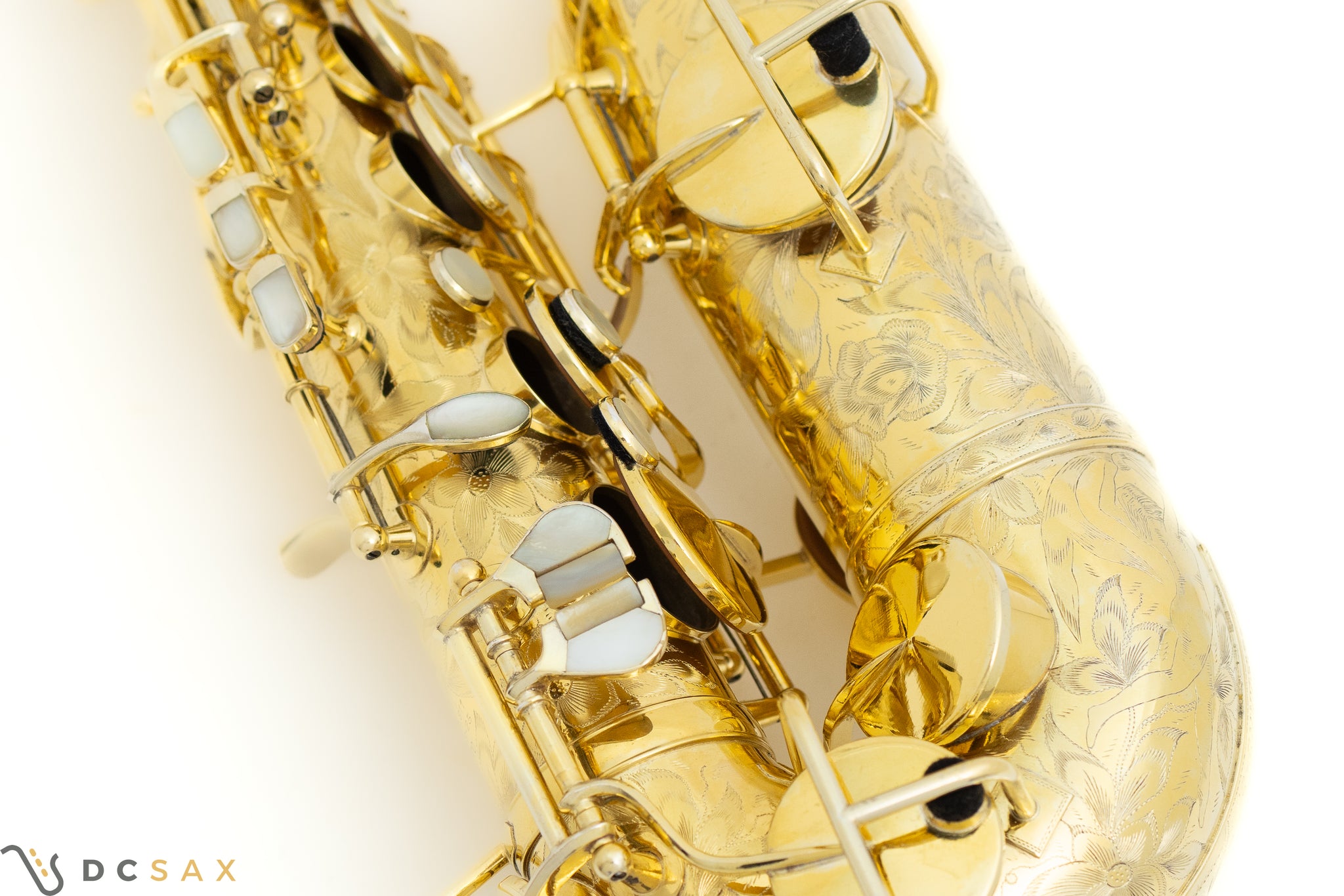 Rare 1929 King Voll-True "King De Luxe" Alto Saxophone, Gold Plated, Full Pearls, Elaborate Engraving, Video