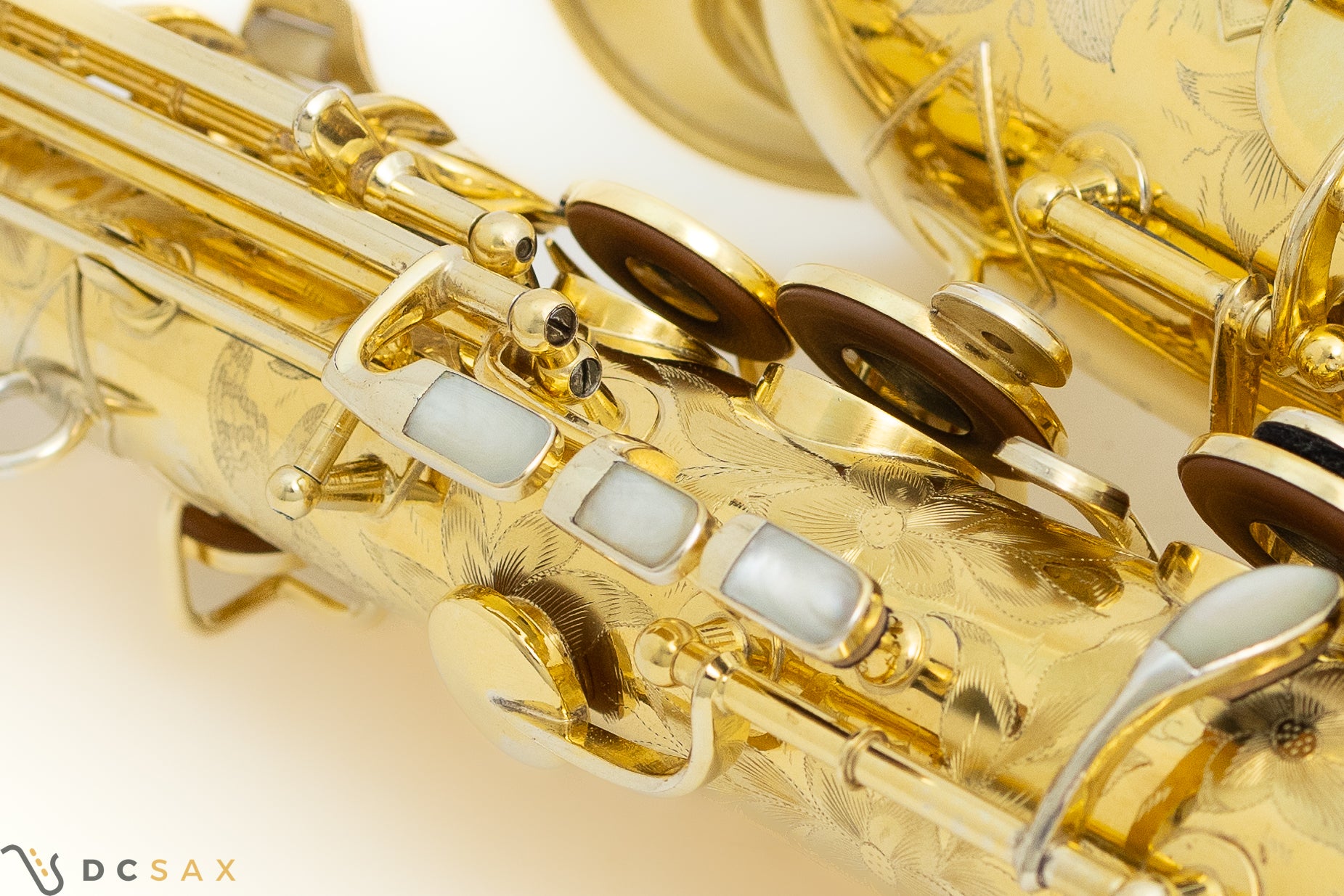 Rare 1929 King Voll-True "King De Luxe" Alto Saxophone, Gold Plated, Full Pearls, Elaborate Engraving, Video