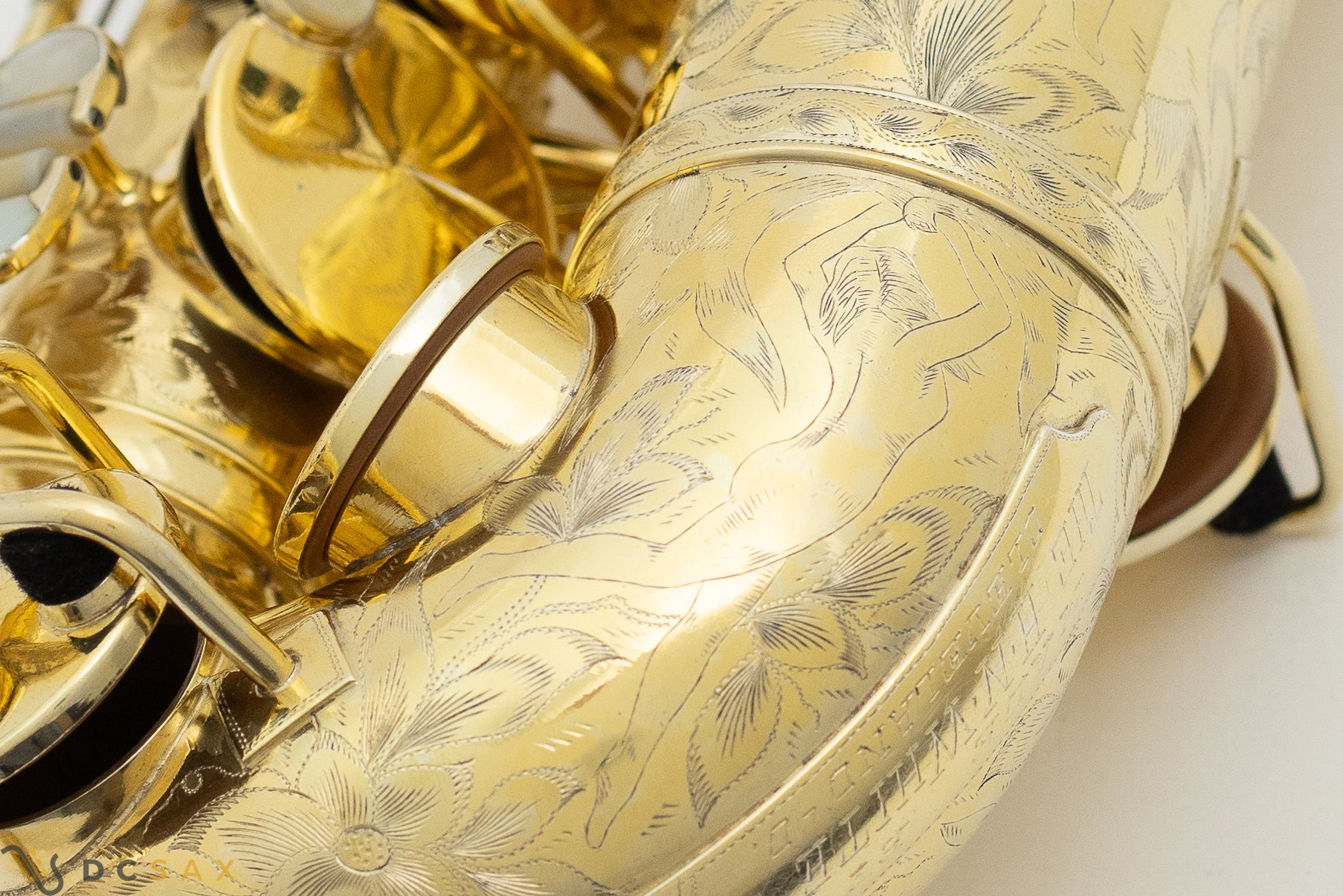 Rare 1929 King Voll-True "King De Luxe" Alto Saxophone, Gold Plated, Full Pearls, Elaborate Engraving, Video