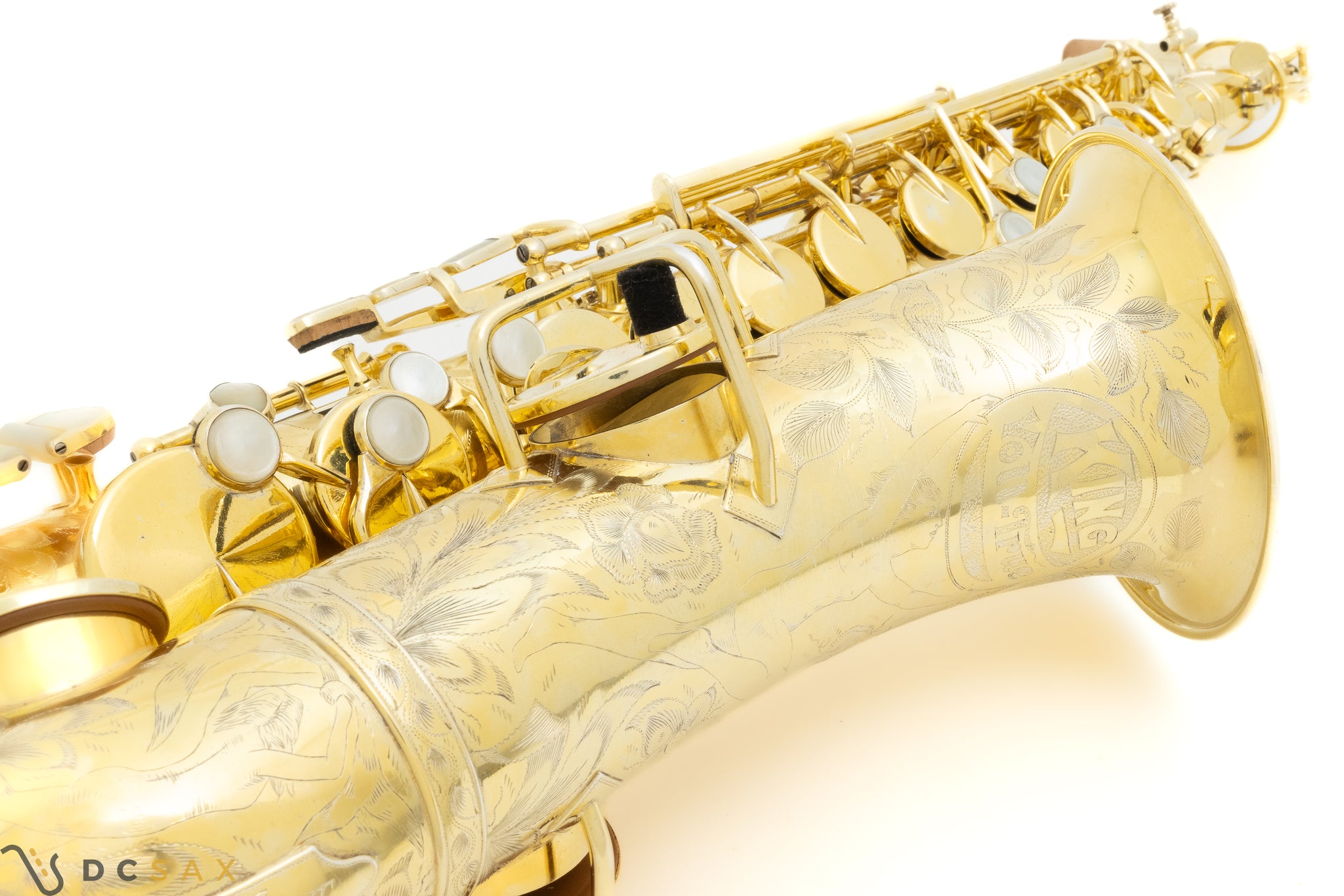 Rare 1929 King Voll-True "King De Luxe" Alto Saxophone, Gold Plated, Full Pearls, Elaborate Engraving, Video