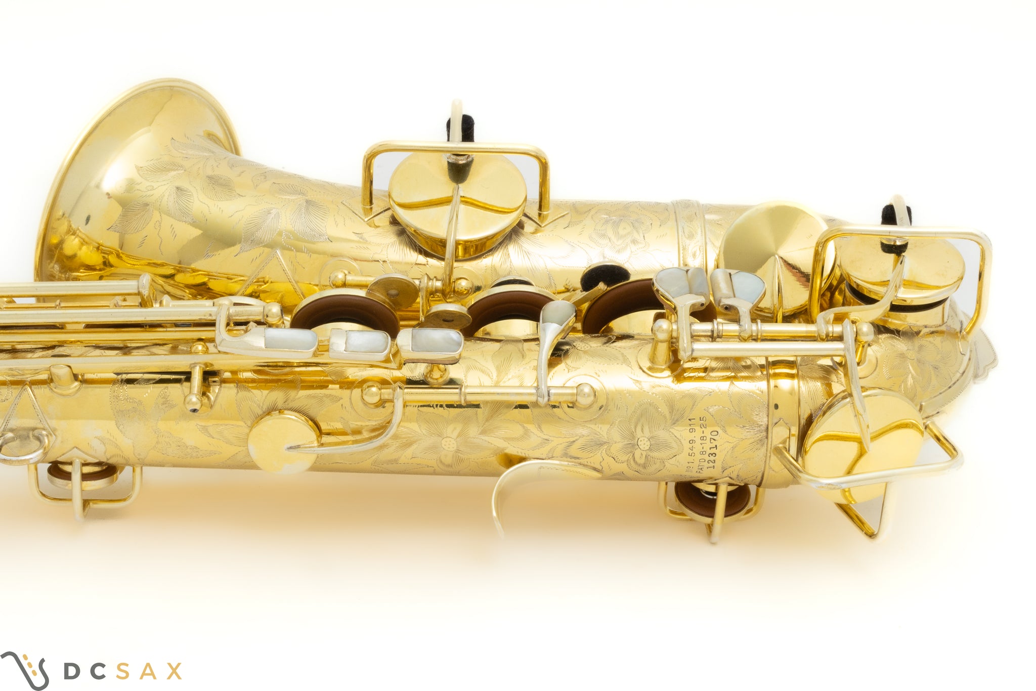 Rare 1929 King Voll-True "King De Luxe" Alto Saxophone, Gold Plated, Full Pearls, Elaborate Engraving, Video