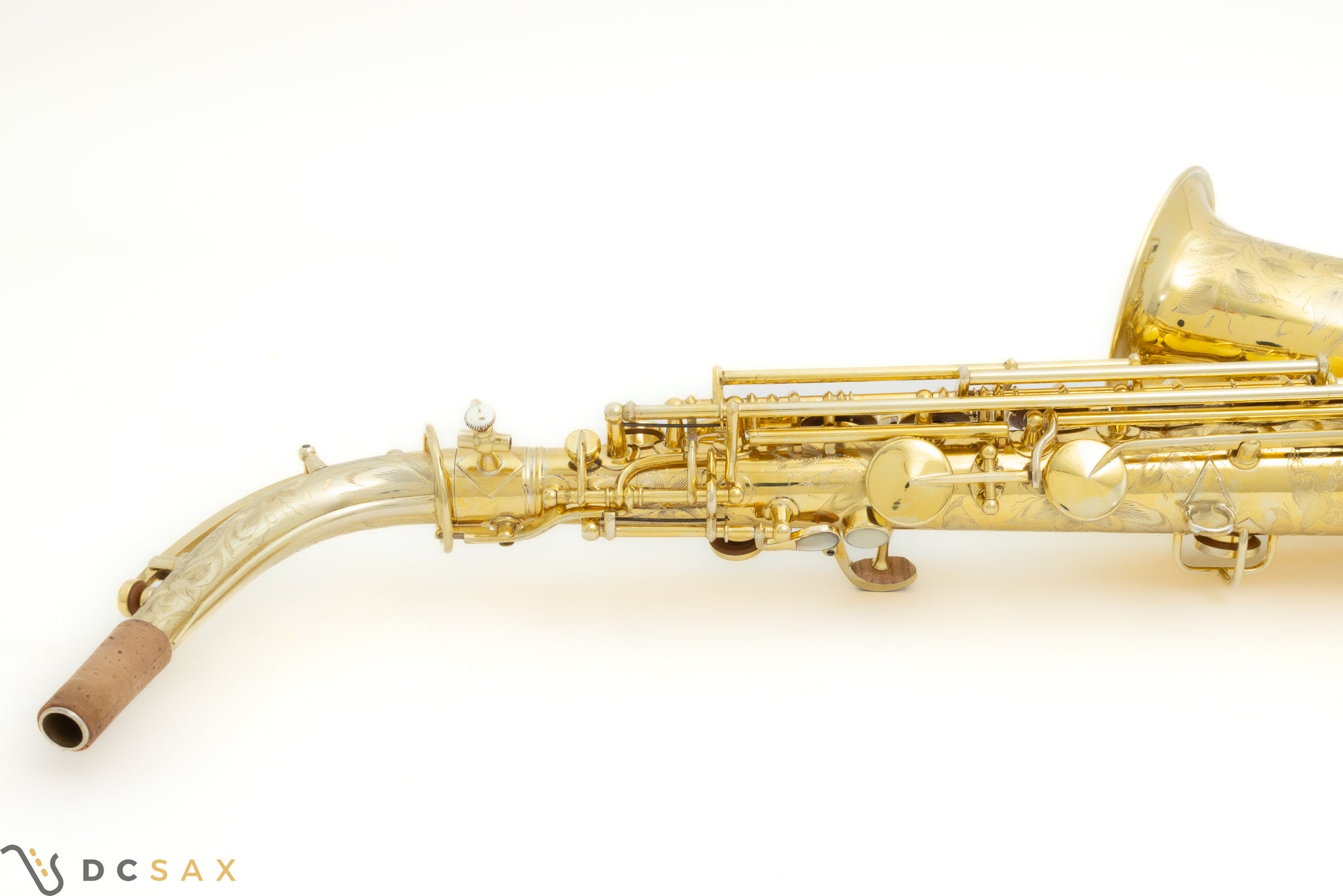 Rare 1929 King Voll-True "King De Luxe" Alto Saxophone, Gold Plated, Full Pearls, Elaborate Engraving, Video