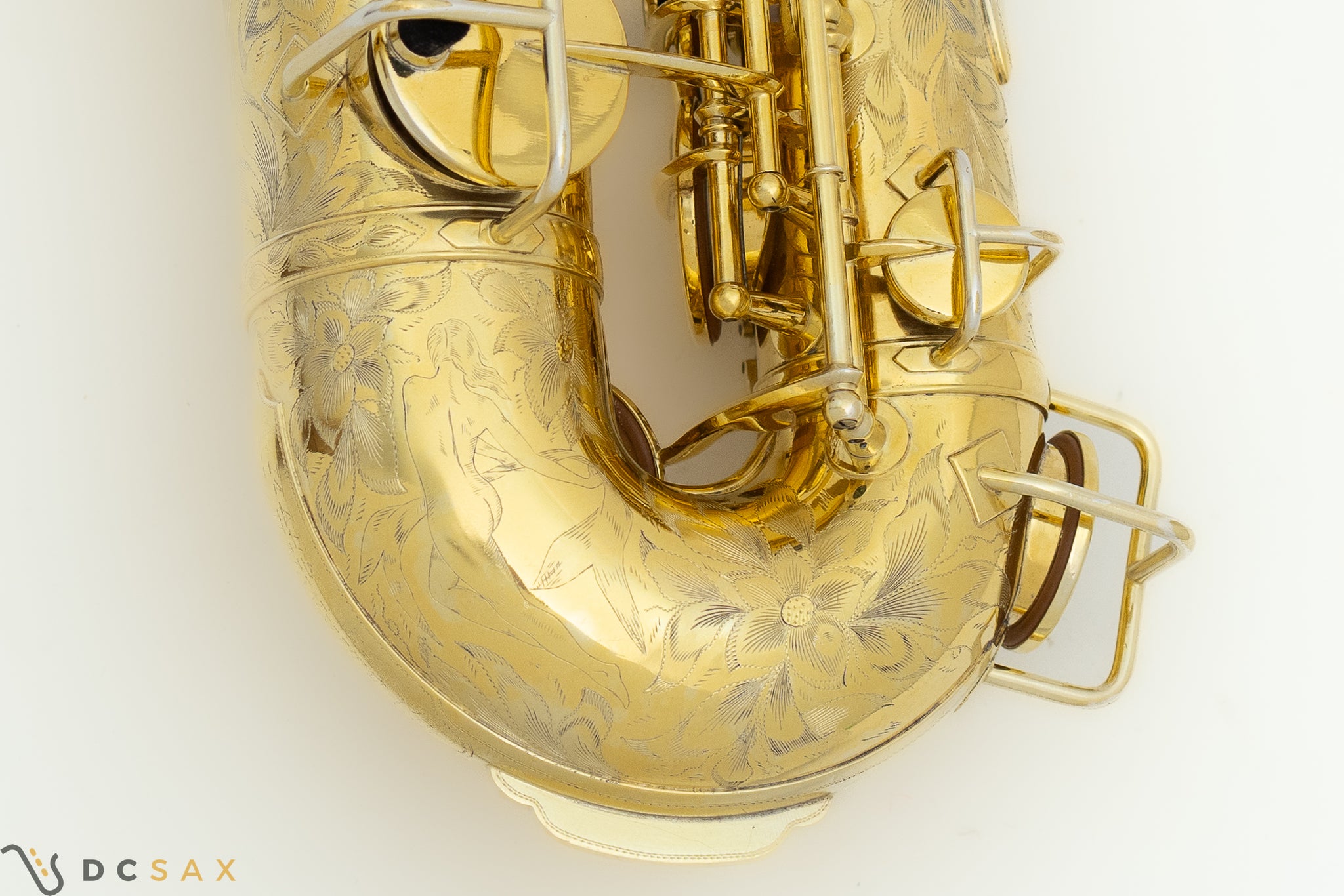 Rare 1929 King Voll-True "King De Luxe" Alto Saxophone, Gold Plated, Full Pearls, Elaborate Engraving, Video