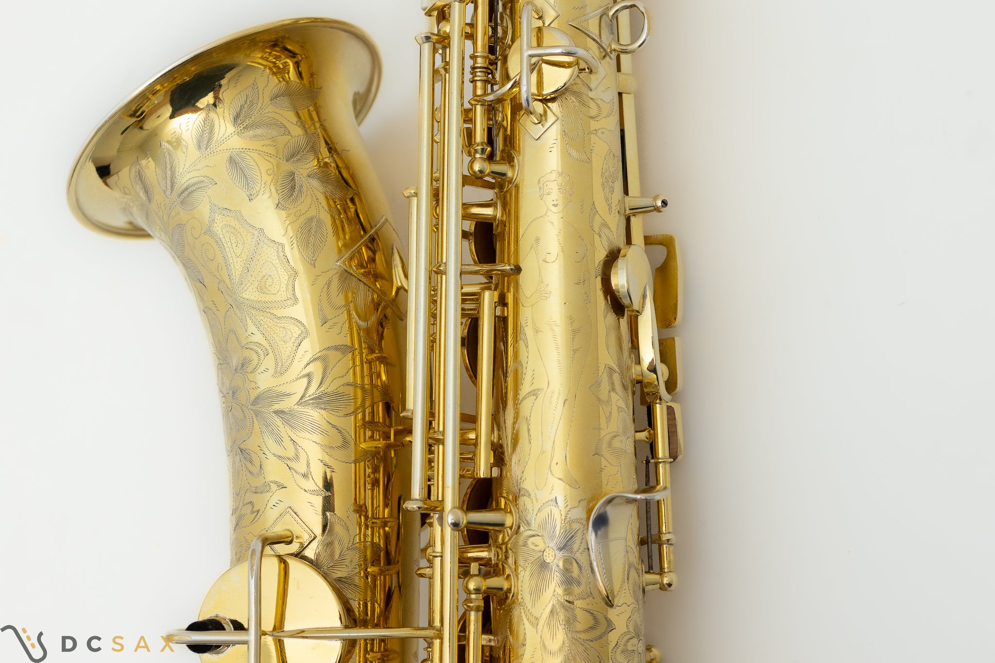 Rare 1929 King Voll-True "King De Luxe" Alto Saxophone, Gold Plated, Full Pearls, Elaborate Engraving, Video