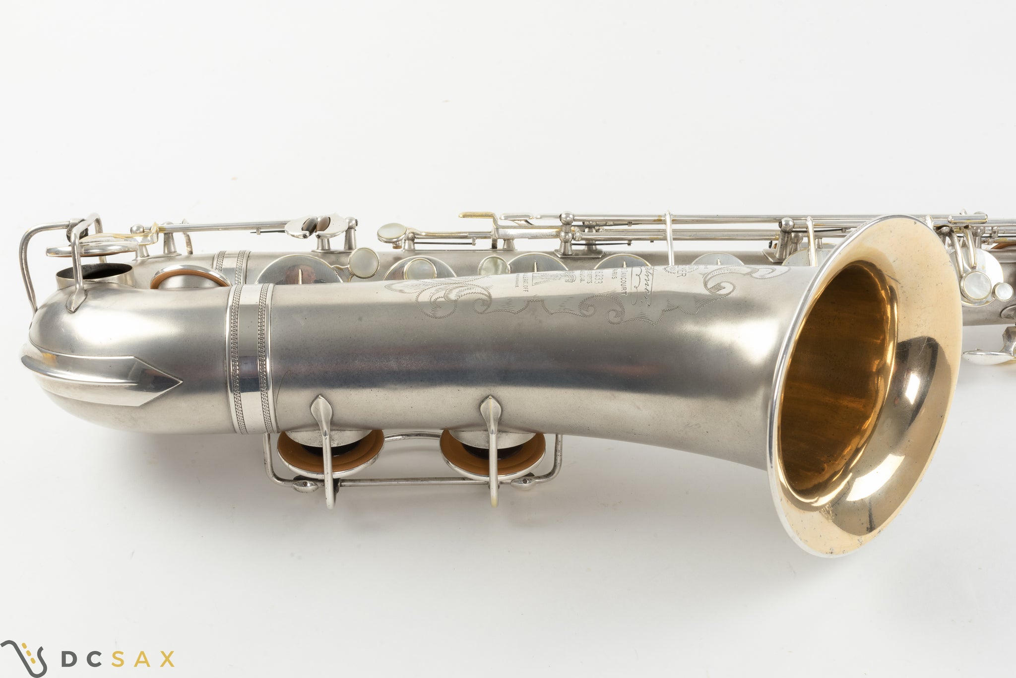 1932 Selmer Super Sax 'Cigar Cutter' Tenor Saxophone, Original Silver Plating, Fresh Overhaul
