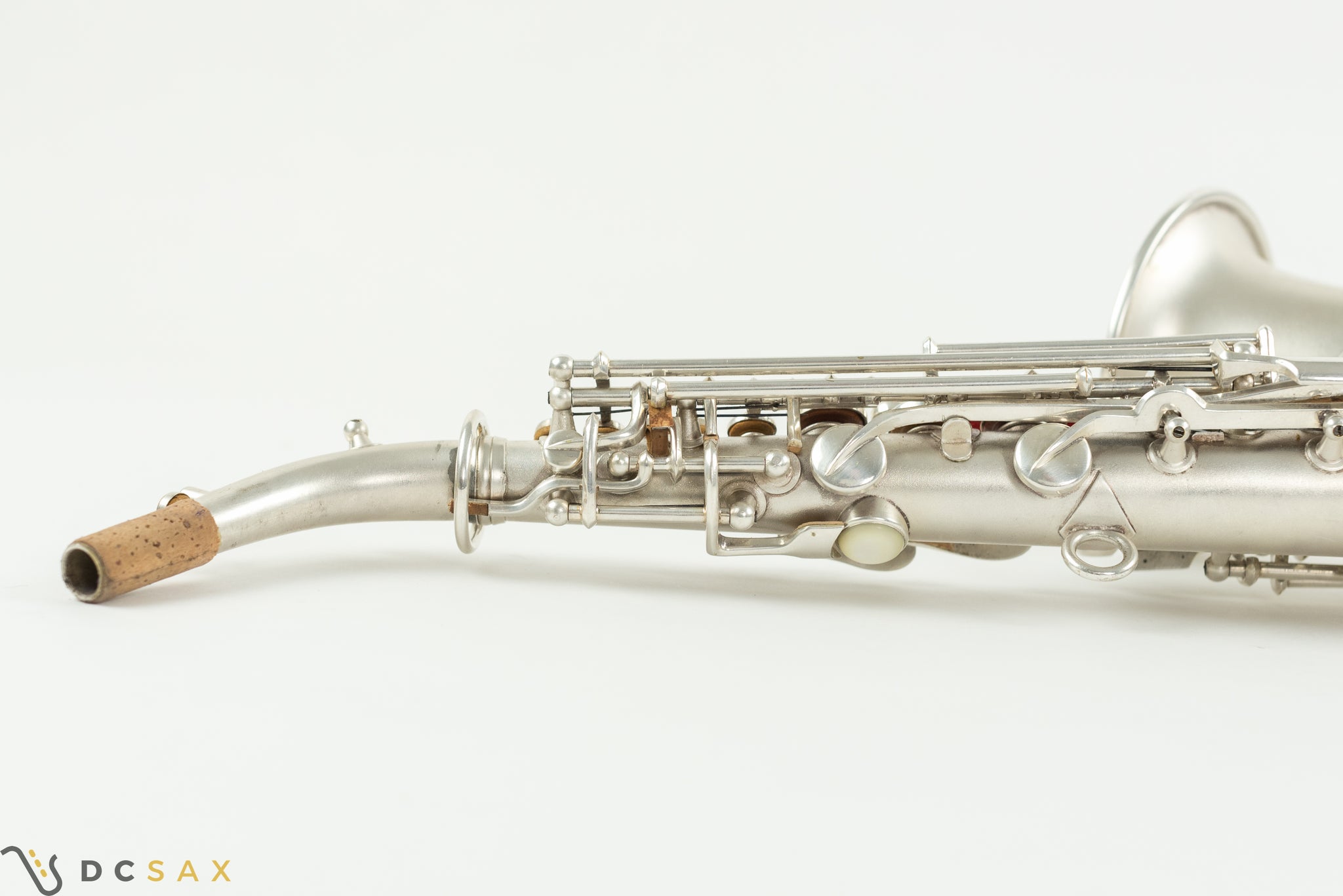 212,xxx Conn New Wonder II Chu Berry Curved Soprano Saxophone, Silver Plated