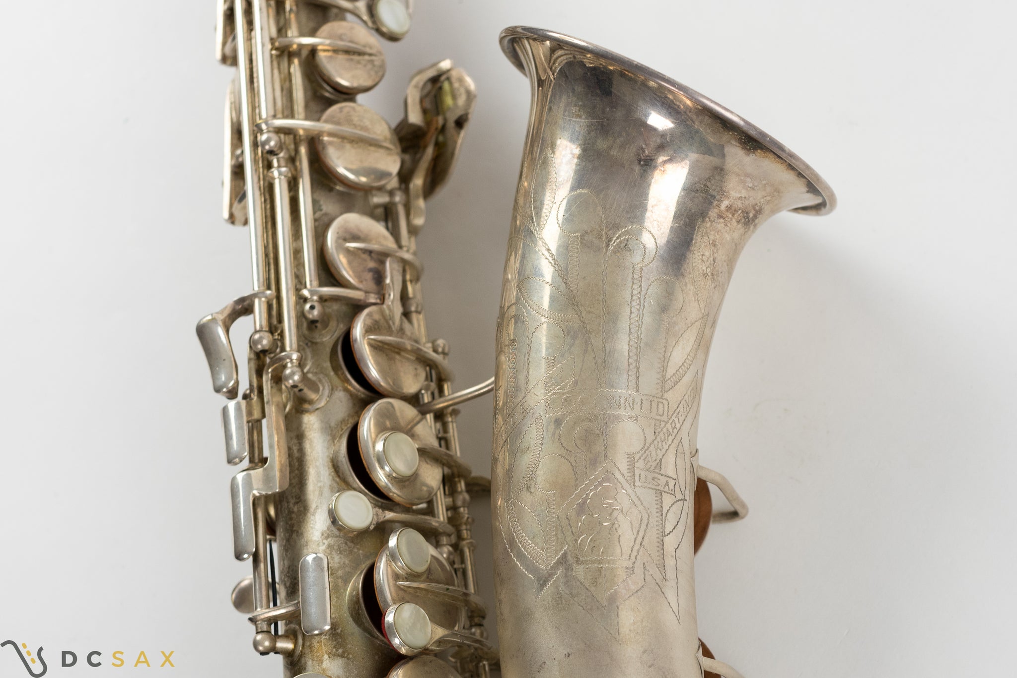 1933 291,xxx Conn 6M VIII Alto Saxophone, Silver Plated, Gold Bell