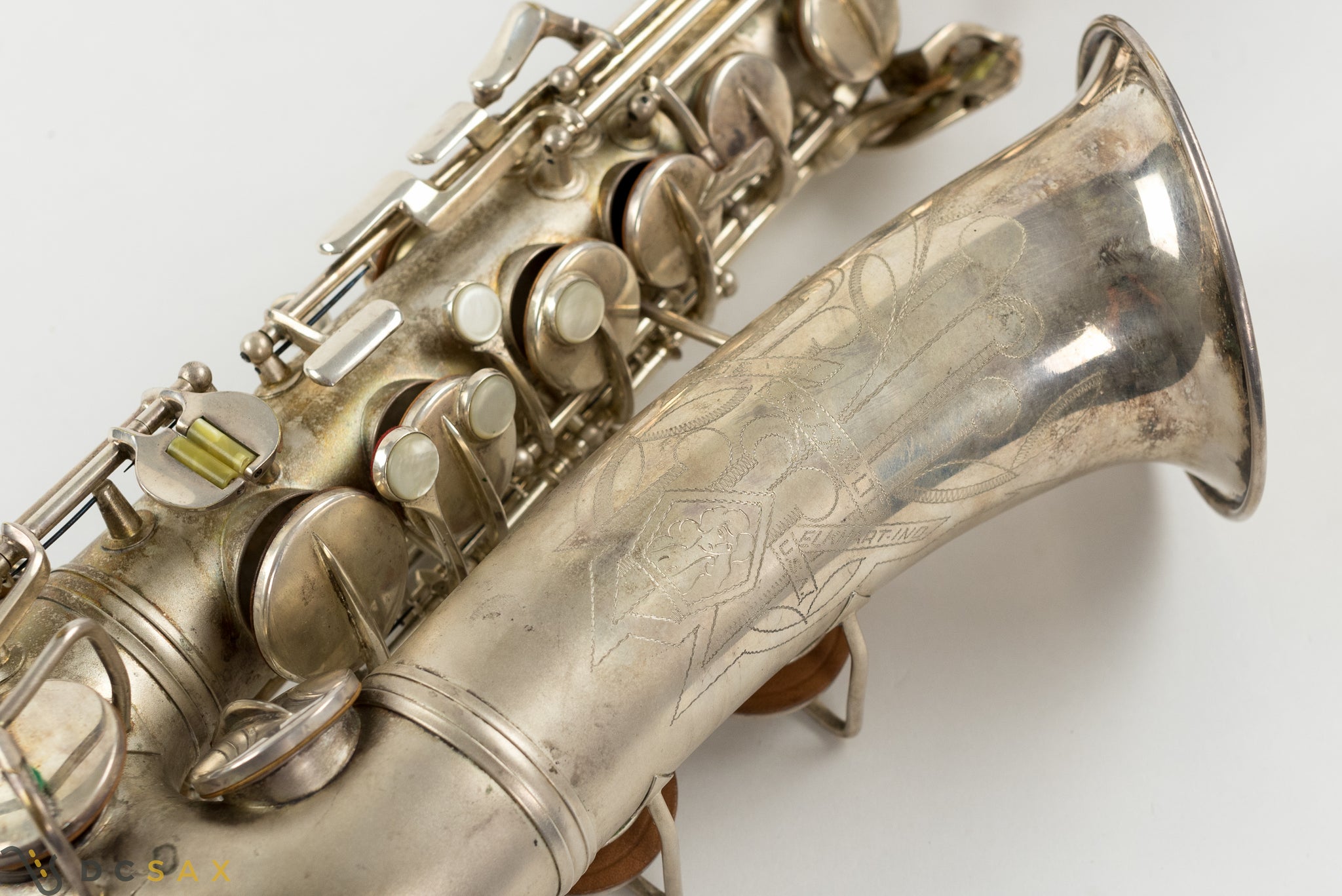 1933 291,xxx Conn 6M VIII Alto Saxophone, Silver Plated, Gold Bell